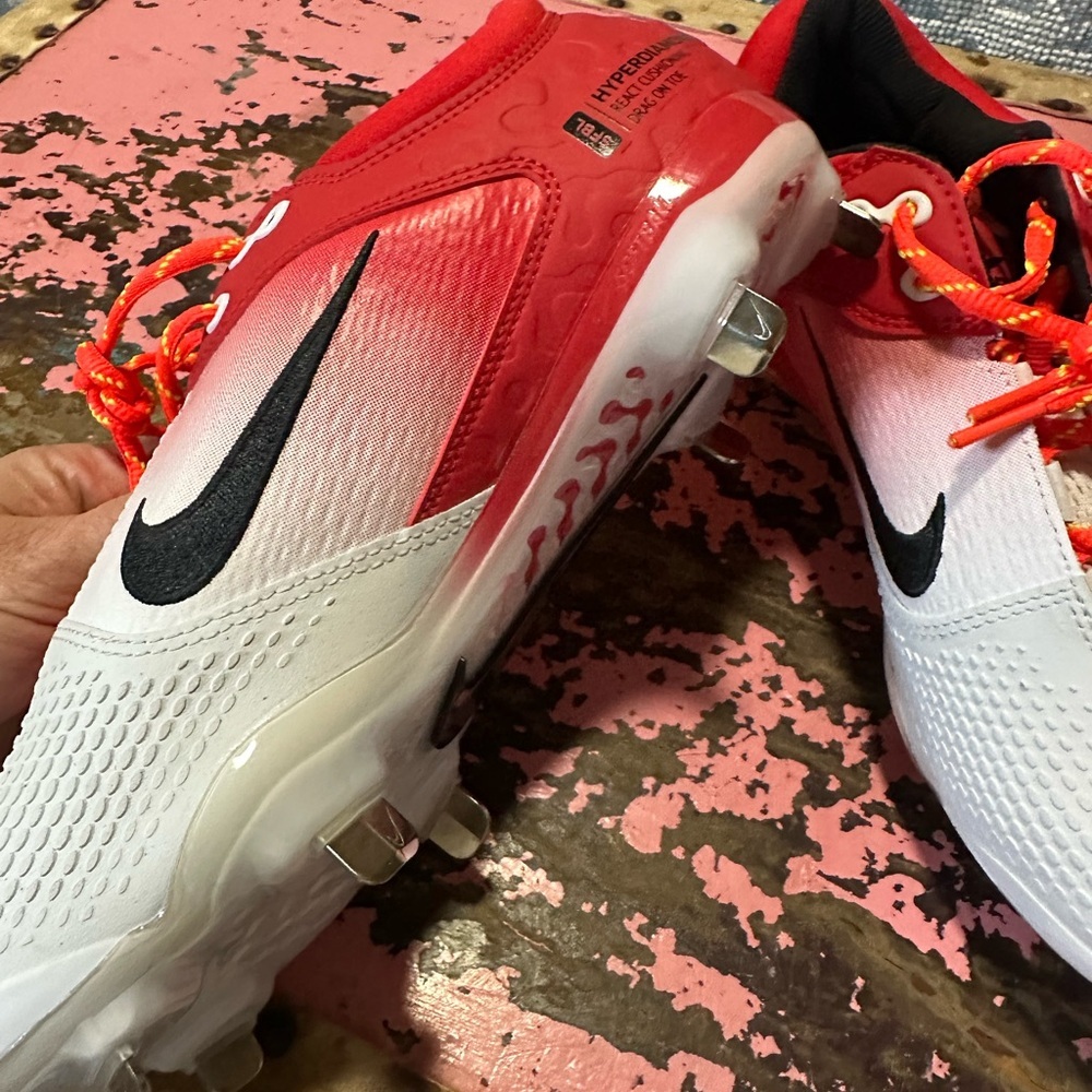 NIKE Hyperdiamond 4 Pro Metal Women’s Softball Cleats Sz 9 - Picture 7 of 12